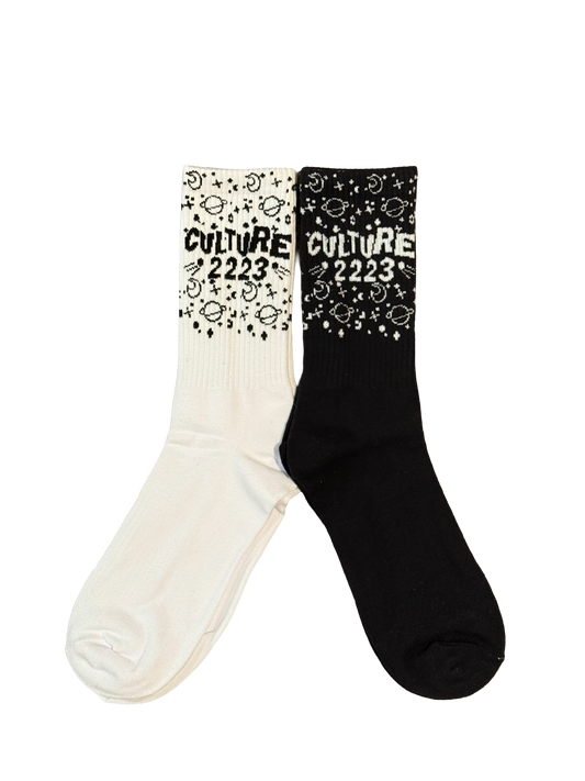 GALAXY SOCKS BLACK/WHITE
